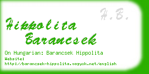 hippolita barancsek business card